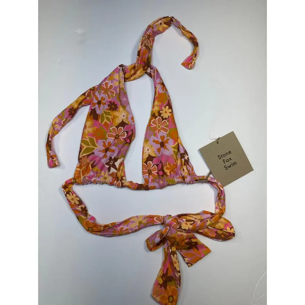 Stone Fox Swim Size M Rico bikini Top Retro Pop Beach Cruise Resort - Picture 3 of 8